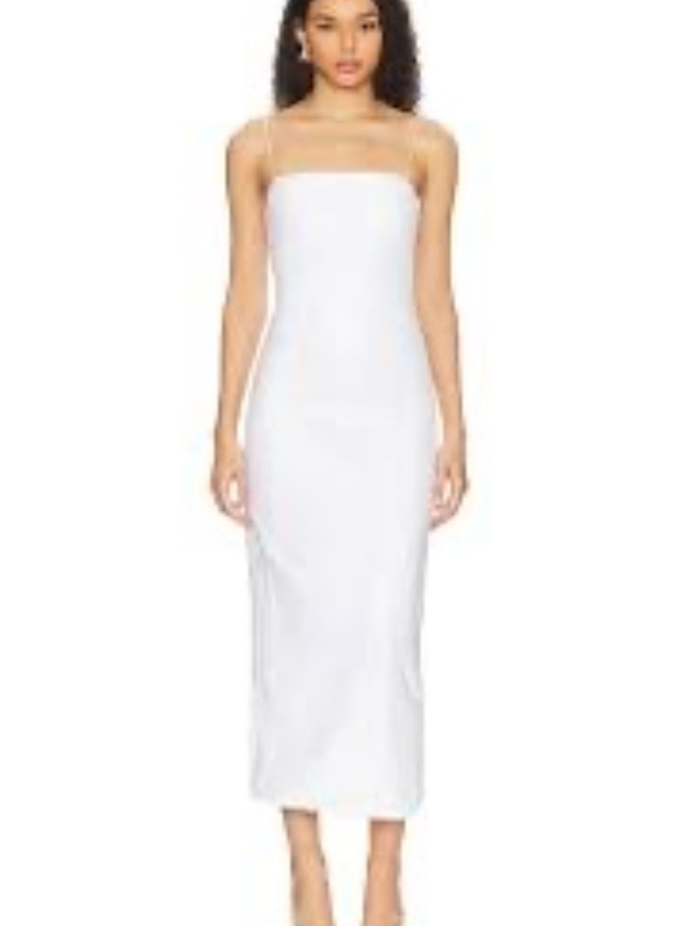 BUBISH size AU 12 US 8 Hannah White Sequin Dress Maxi Paillettes